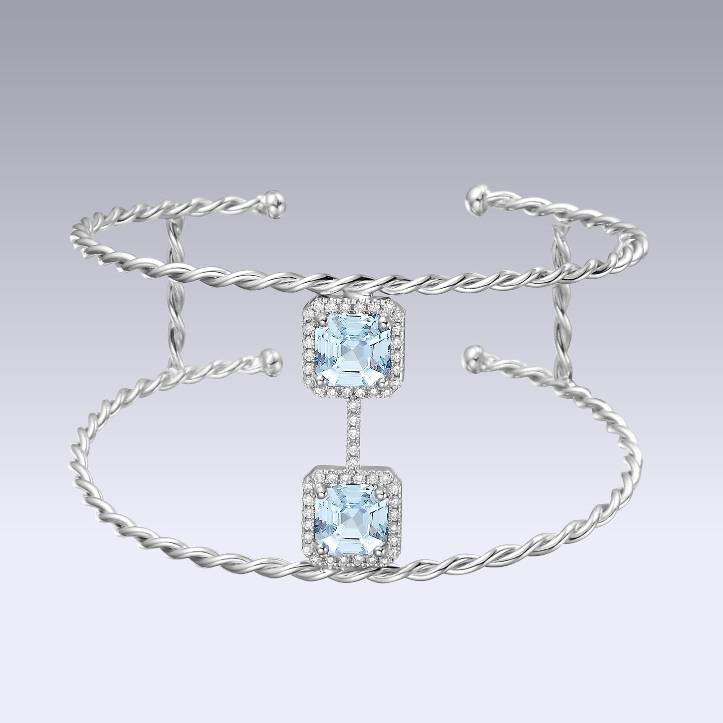 TWISTED BRACELET-sky topaz