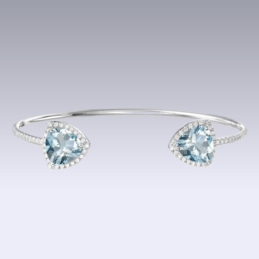 TRIANGLE ECLIPSE BRACELET-sky topaz