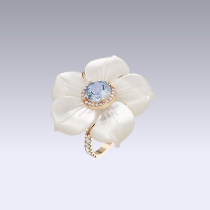 CAMELIA RING-sky topaz