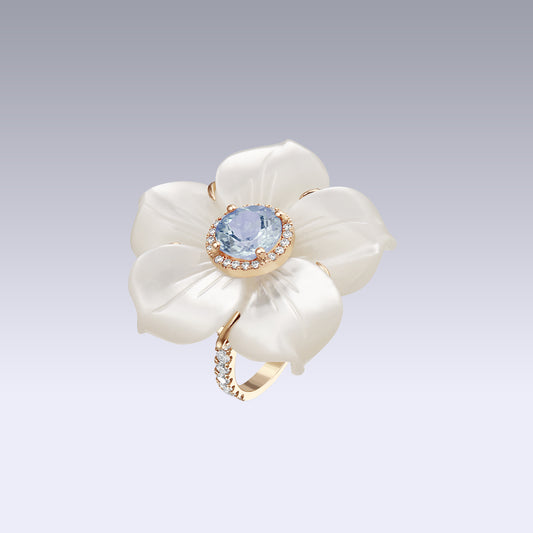 CAMELIA RING-sky topaz