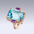 MANHATTAN XL RING-sky topaz