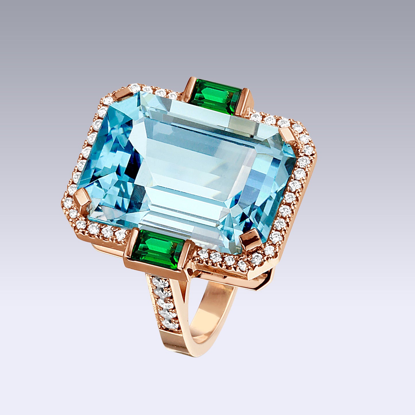 MANHATTAN XL RING-sky topaz