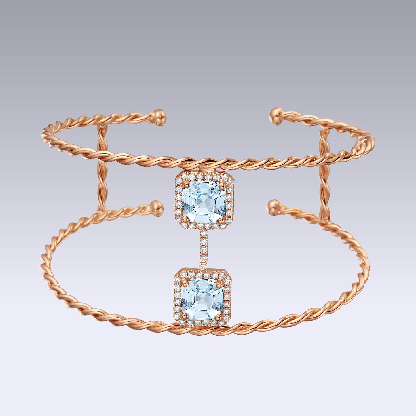 TWISTED BRACELET-sky topaz