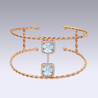 TWISTED BRACELET-sky topaz