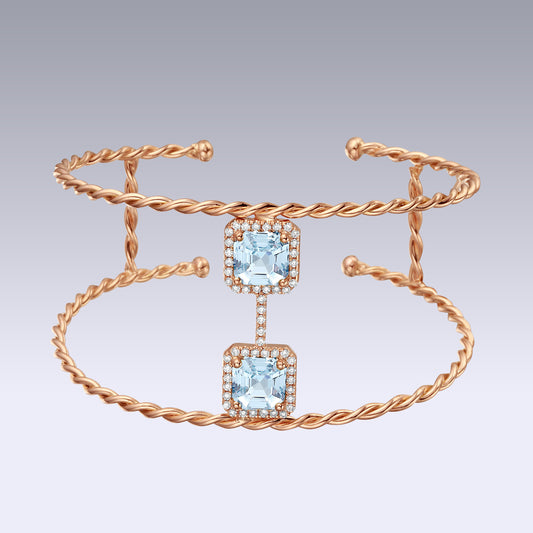TWISTED BRACELET-sky topaz