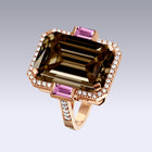 MANHATTAN XL RING-smoky quartz