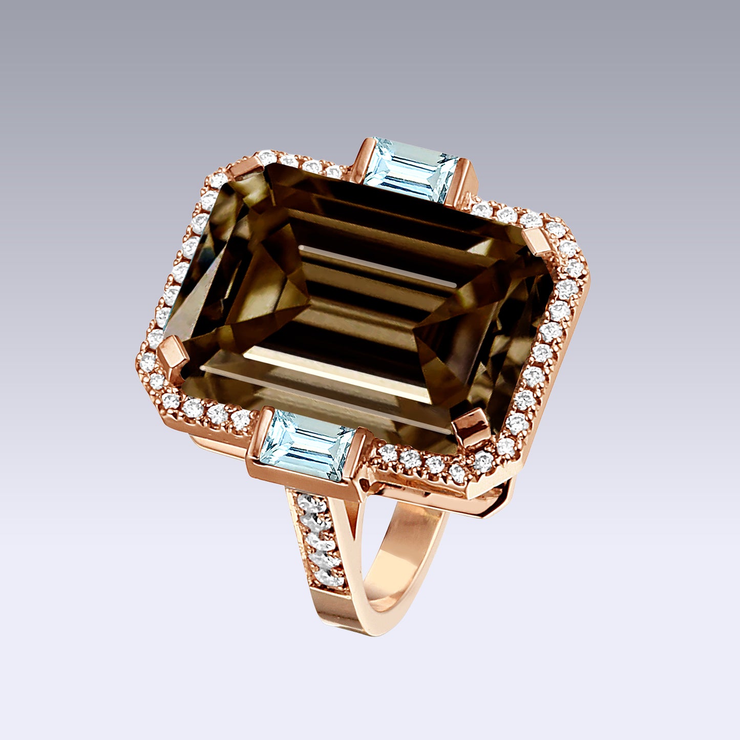 MANHATTAN XL RING-smoky quartz