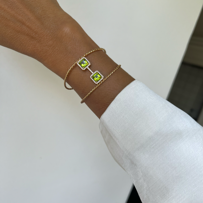 TWISTED BRACELET-peridot