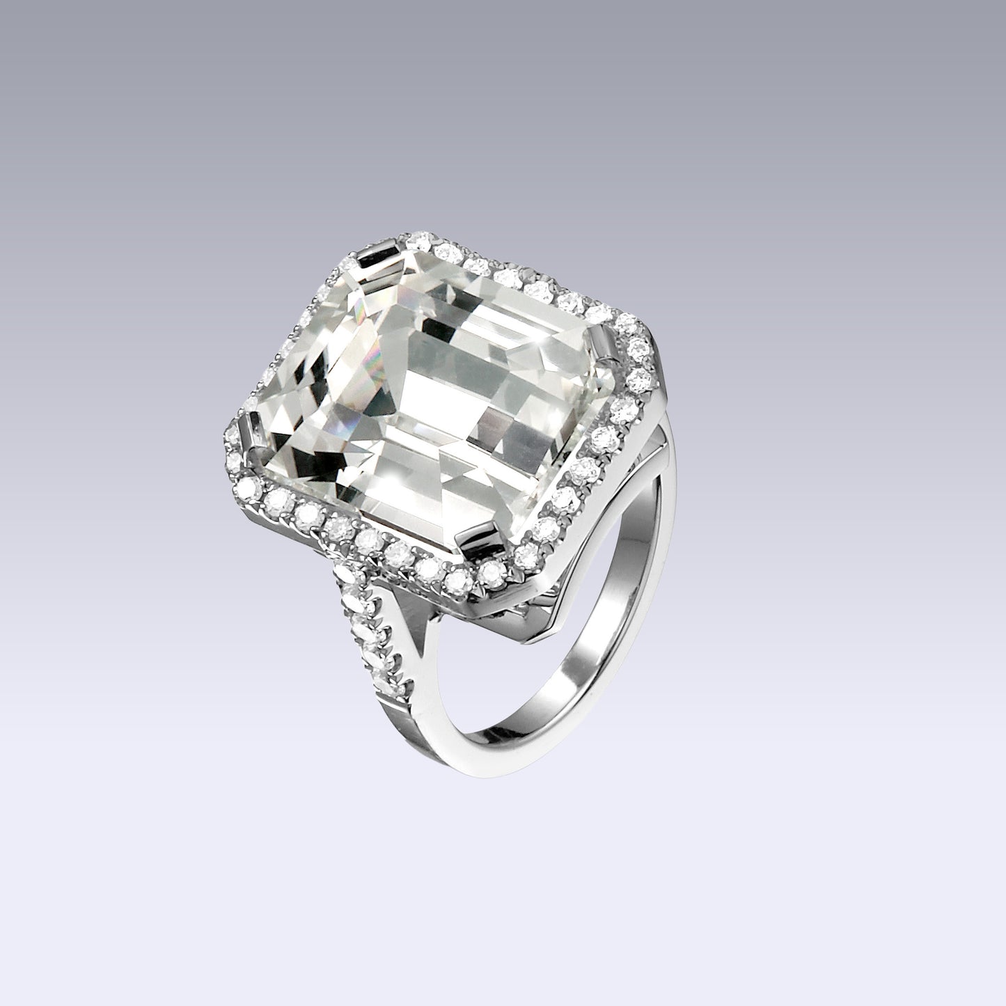 MYSTIC GLAM RING-white edel topaz