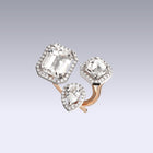 TRIPLE VELVET RING-white edel topaz