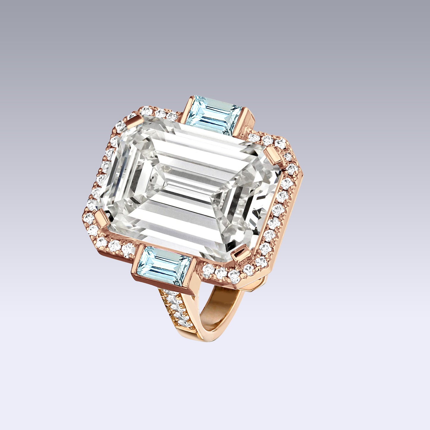 MANHATTAN LARGE RING-white edel topaz