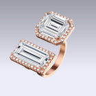 DOUBLE VELVET RING-white edel topaz
