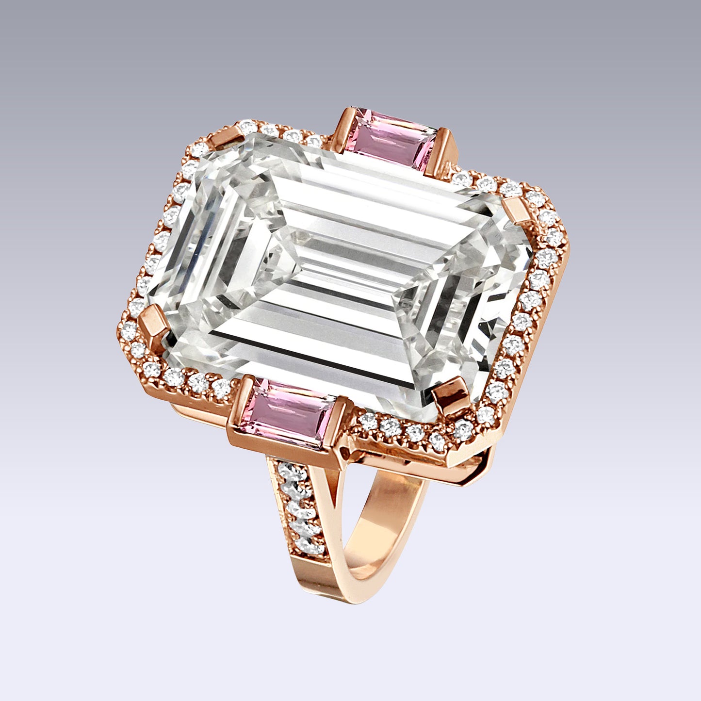 MANHATTAN XL RING-white edel topaz