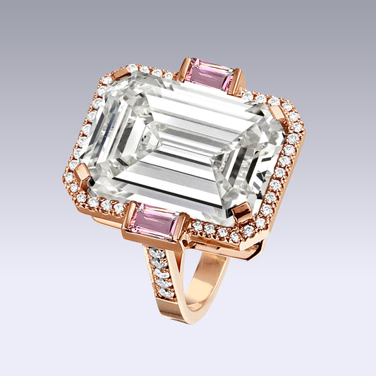 MANHATTAN XL RING-white edel topaz
