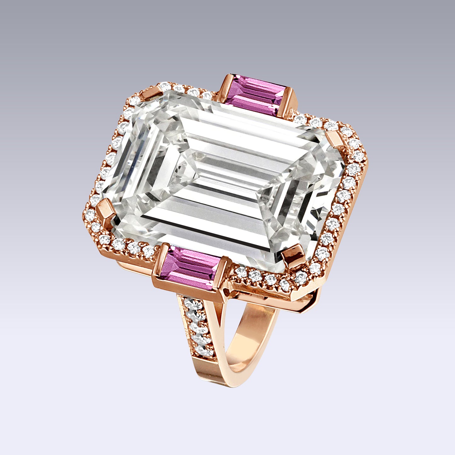 MANHATTAN XL RING-white edel topaz