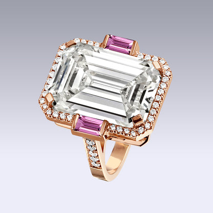 MANHATTAN XL RING-white edel topaz