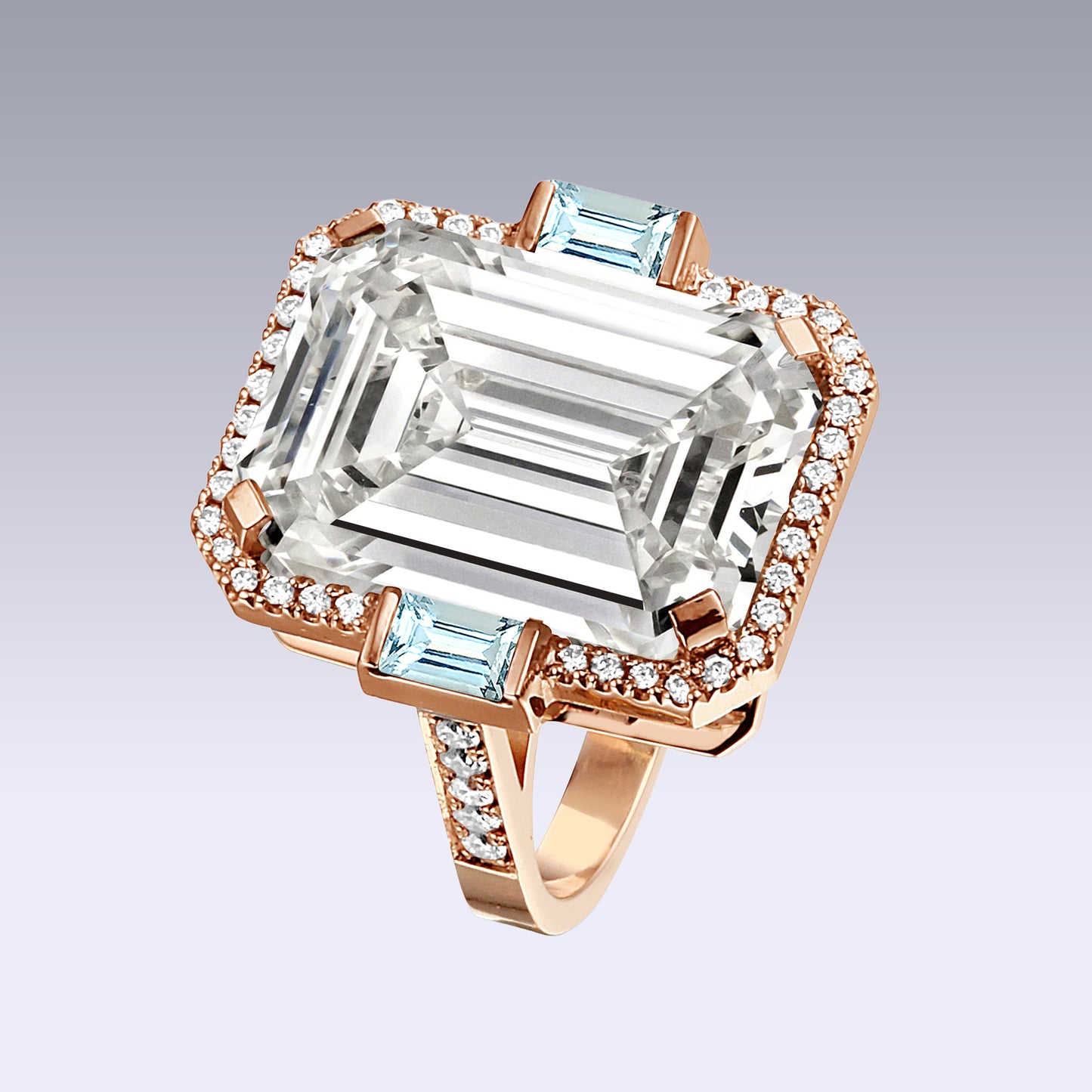 MANHATTAN XL RING-white edel topaz