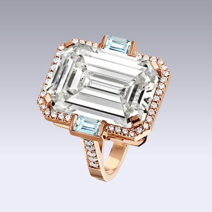 MANHATTAN XL RING-white edel topaz