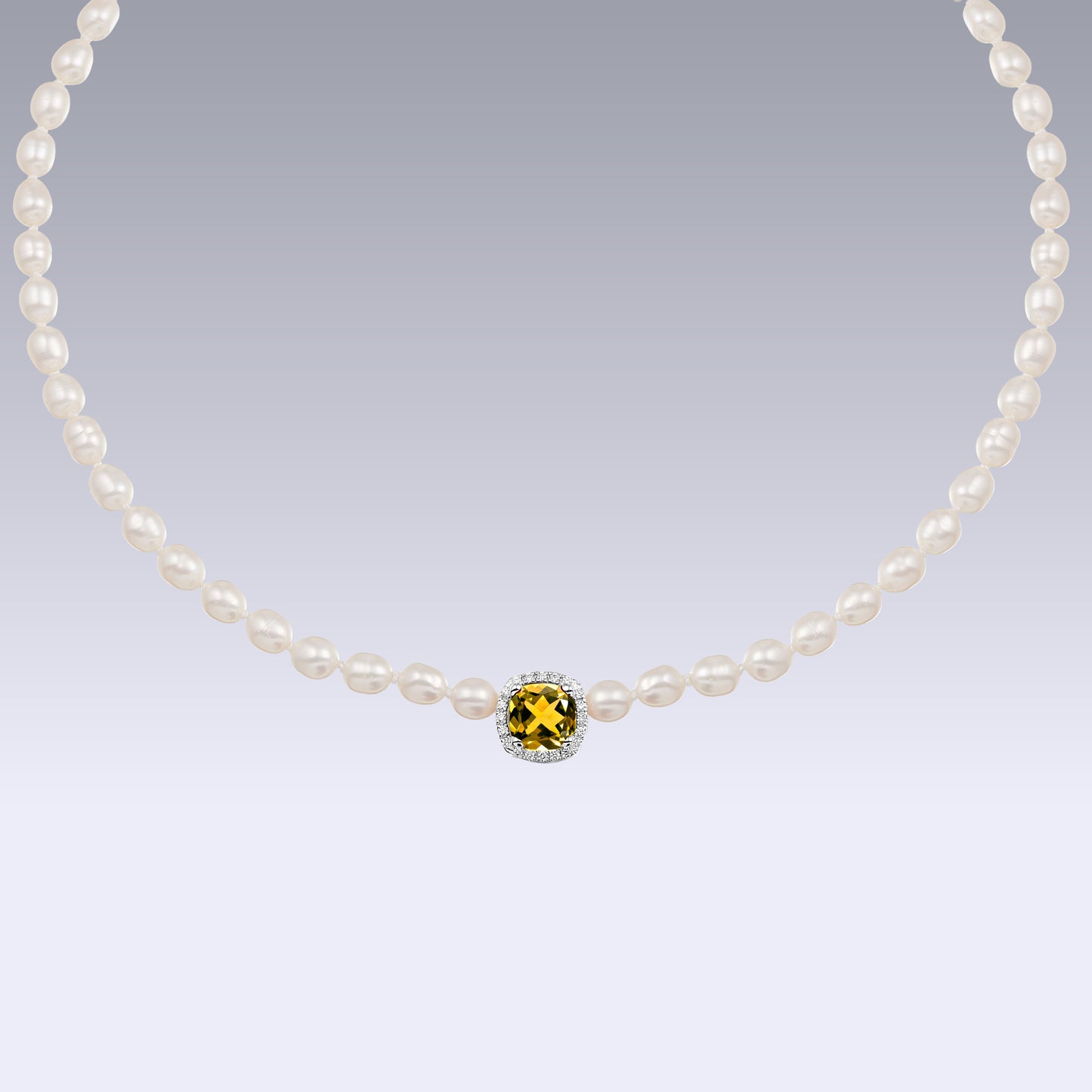 BABY PEARL CHOCKER-golden citrine