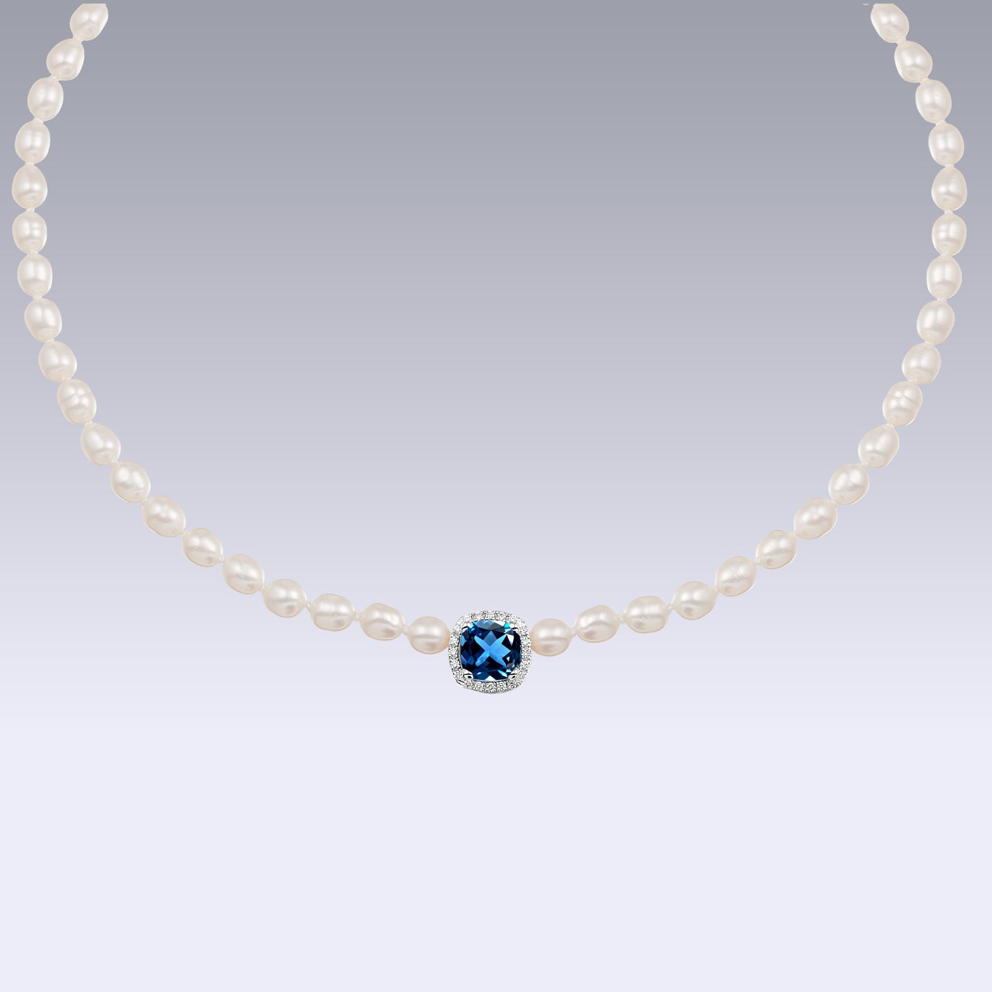 BABY PEARL CHOCKER-london blue topaz
